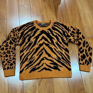 Freshman 1996 vintage 90s Style V Neck Chunky Oversized Relaxed Fit Sweater sz L